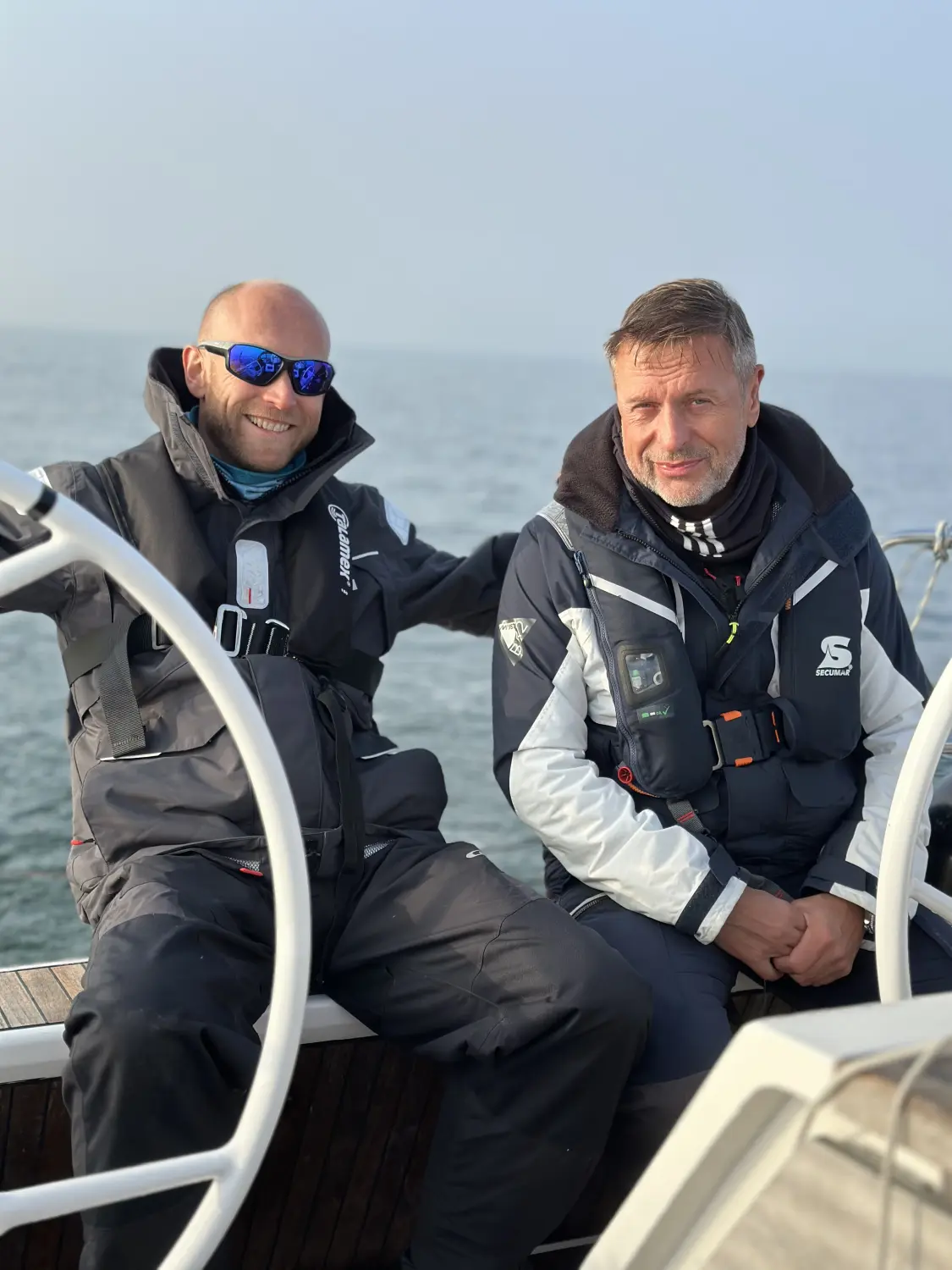 Successful Sailing - Skipper Thomas Lindloff sailing on the sea