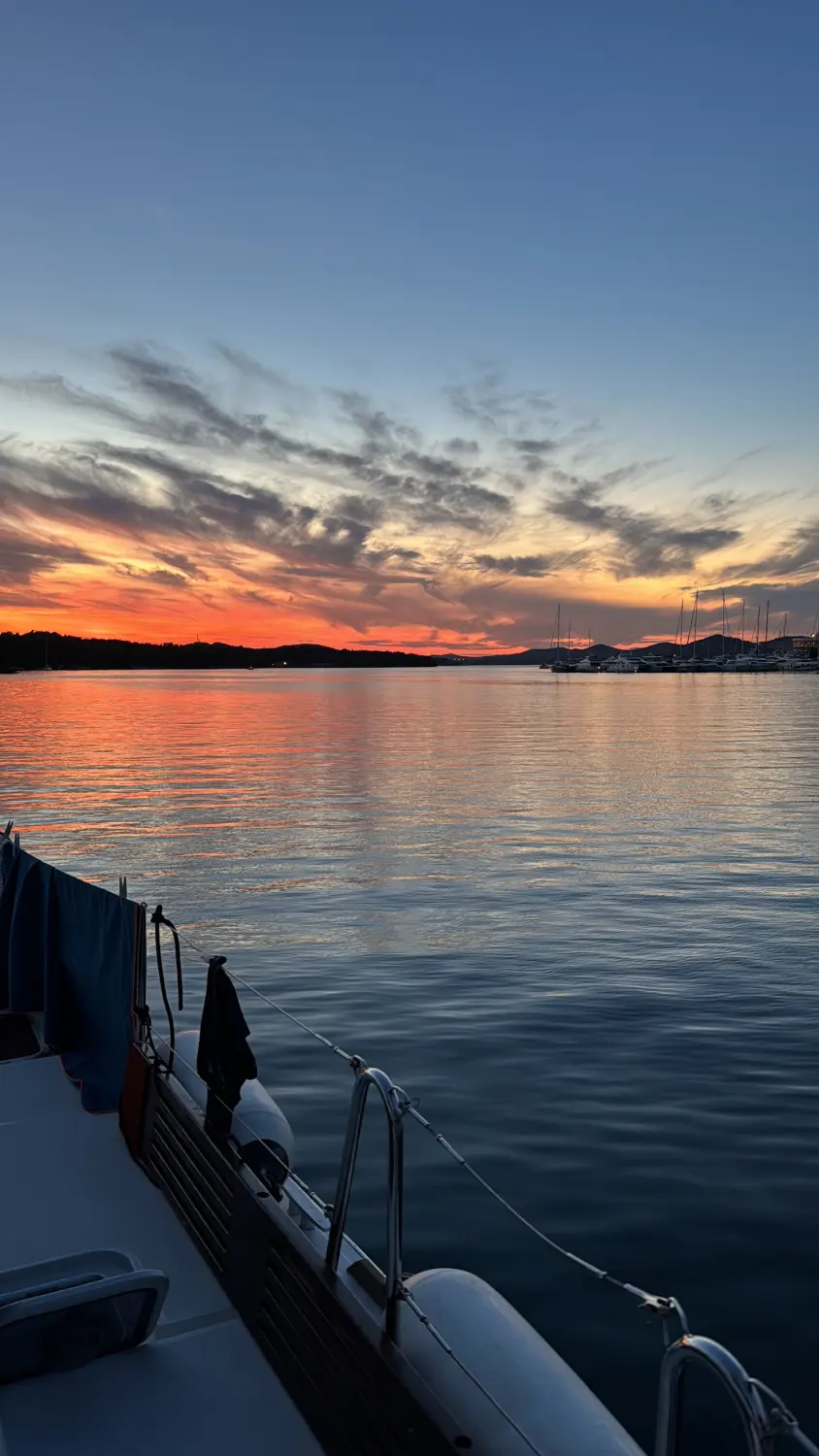 Successful Sailing - Sunset in the sea