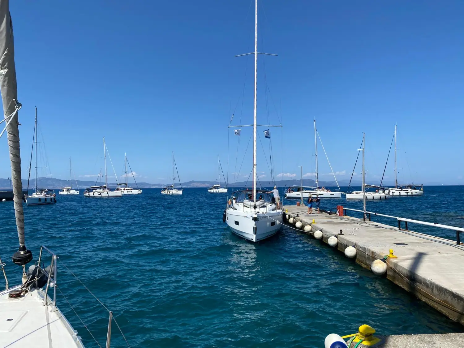 Successful Sailing - Boat sailing in the sea