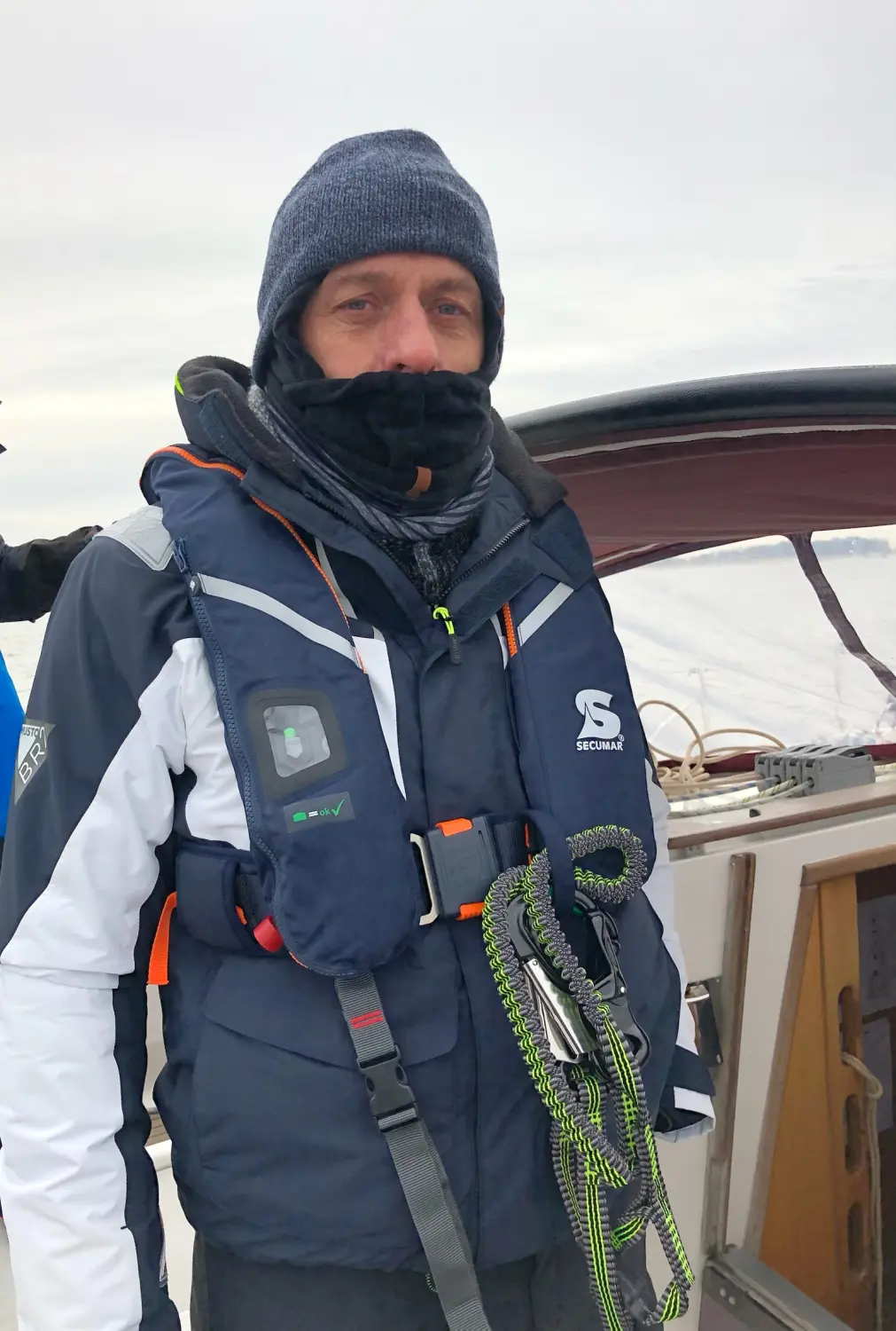 Successful Sailing - Skipper Thomas Lindloff sailing on the sea