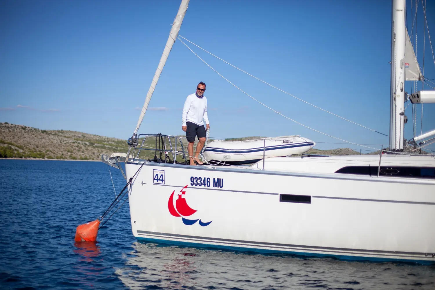 Successful Sailing - Skipper Thomas Lindloff sailing on the sea