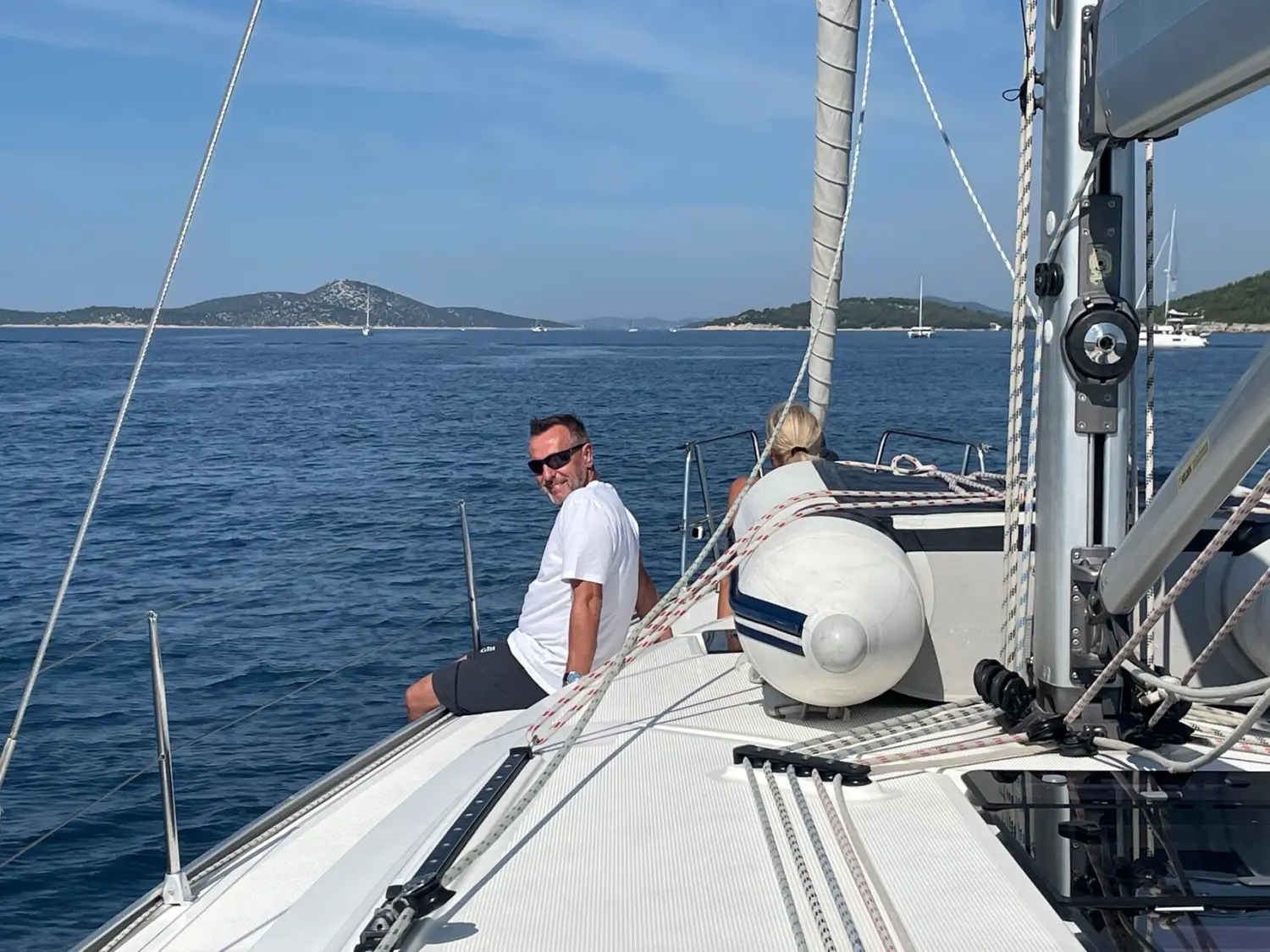 Successful Sailing - Skipper Thomas Lindloff sailing on the sea
