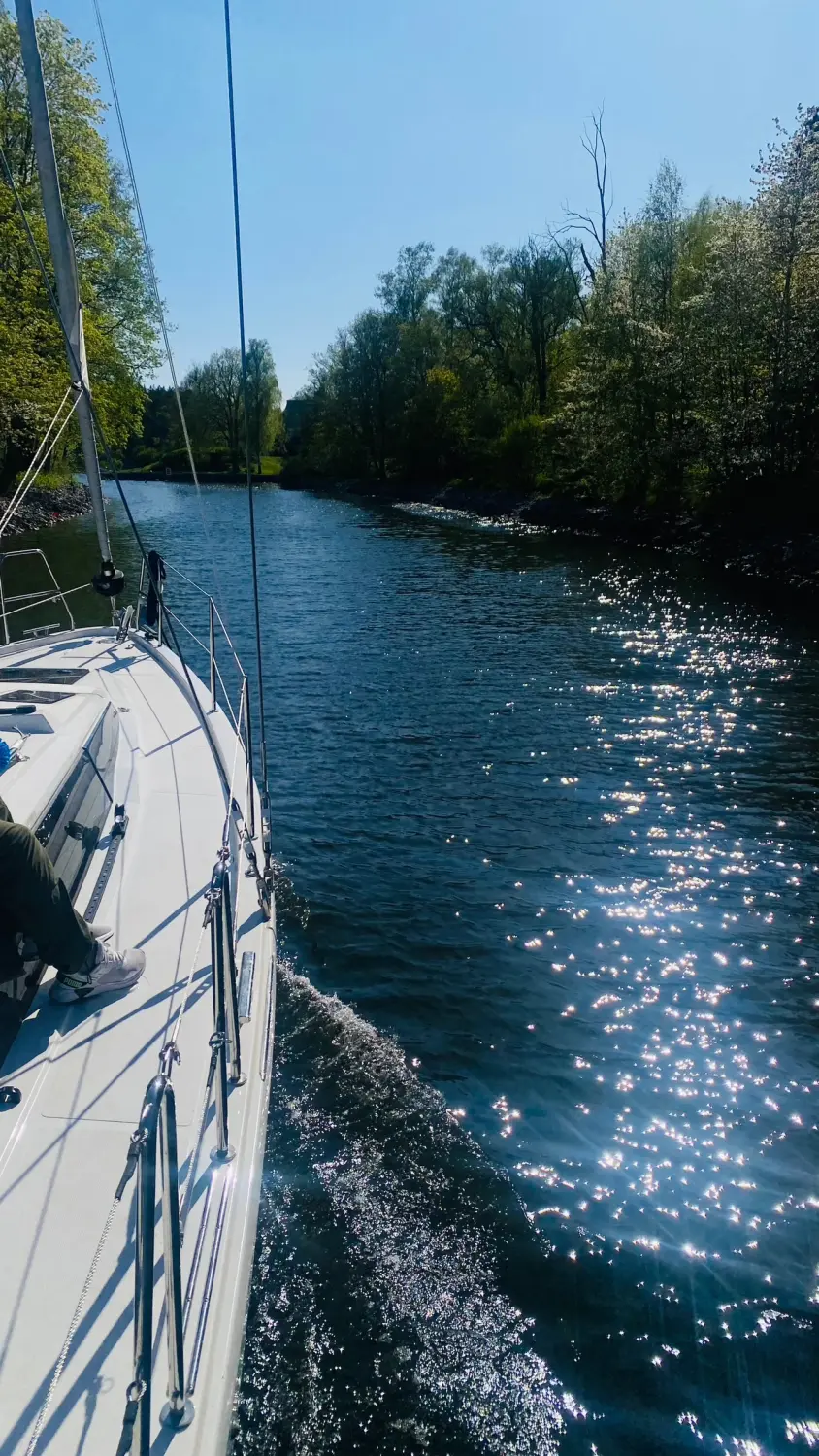 Successful Sailing - Boat sailing in the sea