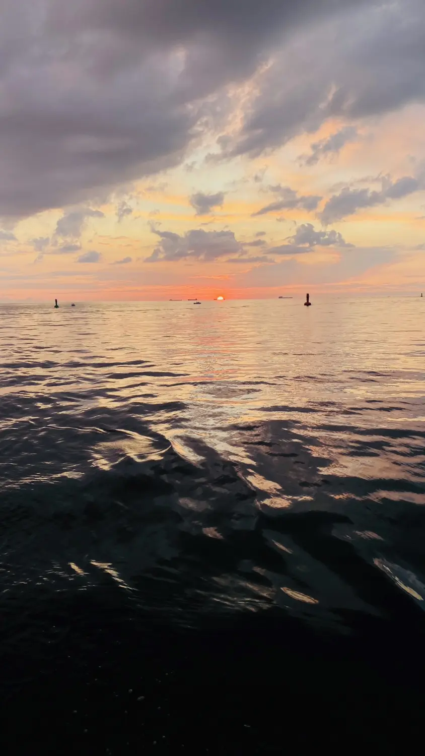 Successful Sailing - Sea, sunset and clouds