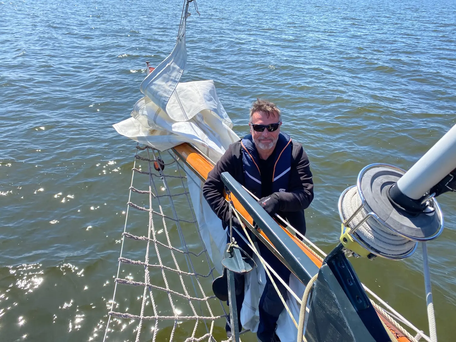 Successful Sailing - Boat sailing in the sea